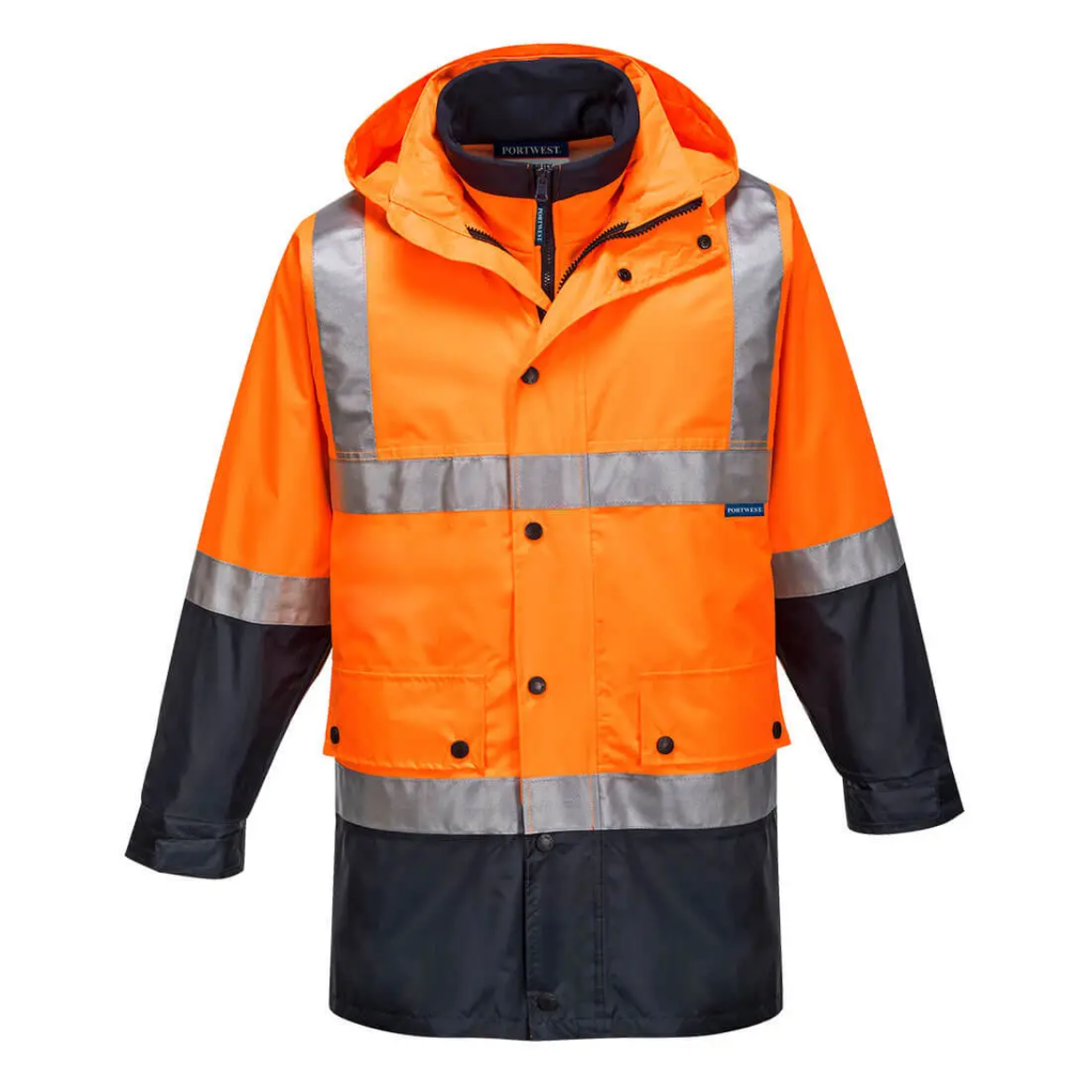 Picture of Prime Mover Hi-Vis Regular Weight Long Sleeve Shirt - Orange - size 2XL